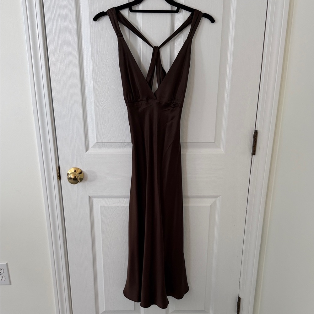 J. Crew Chocolate Silk Dress